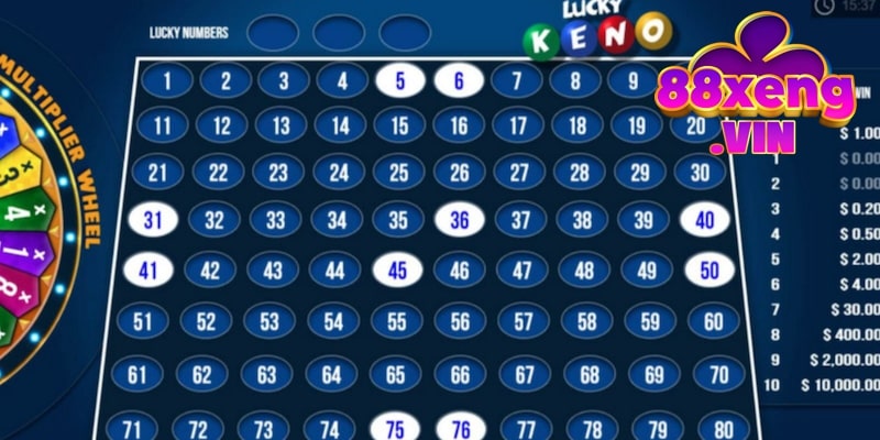 Kết quả luôn minh bạch tại Keno Xeng88